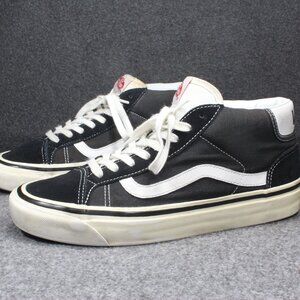 VANS Mid Skool 37 DX Anaheim Factory Black VN0A3MUOQF6 Mens Size 8 Womens 9.5